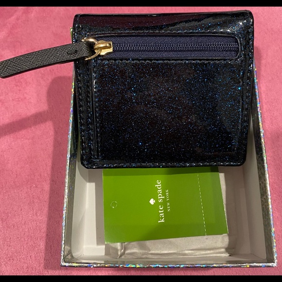 BNWT Kate Spade Mavis Street Amy Blue Glitter Crossbody & Wallet SET! - Picture 10 of 15
